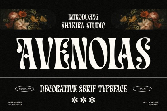 Avenolas: A Decorative Serif Font for Elegant Branding