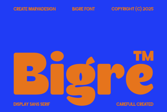 Bigre: A Bold Display Typeface for Modern Editorial Design