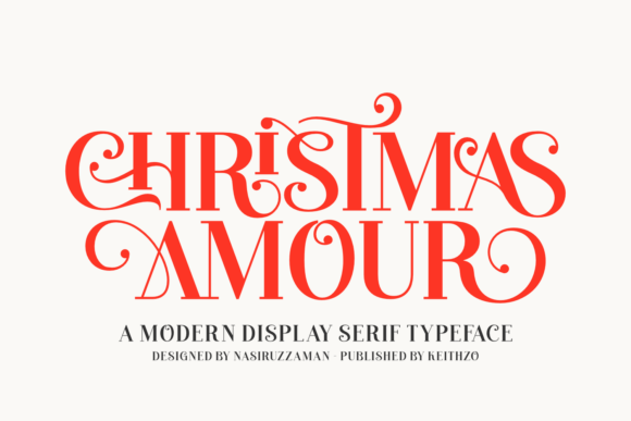 Christmas Amour: The Serif Font for Festive Branding