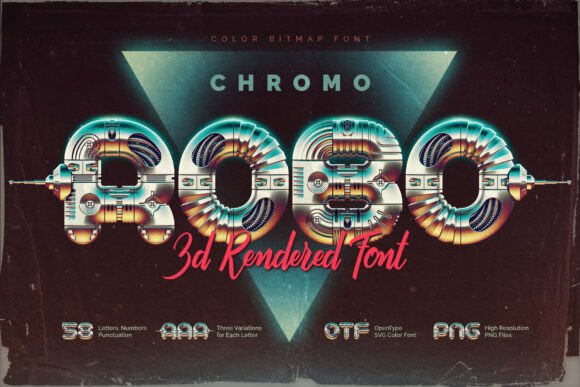 Chromo Robo: A Retro Chrome Font for Makers