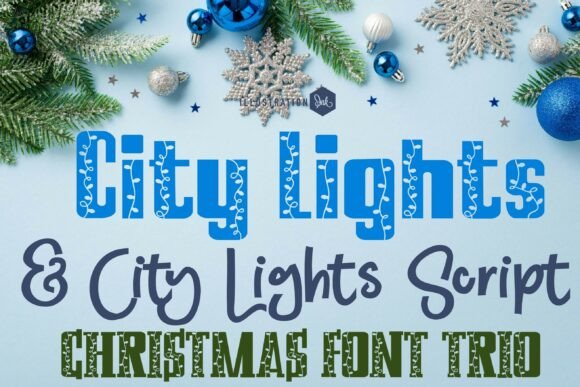 City Lights Trio Font Review for Festive Campaigns