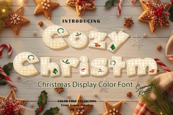 Cozychristm Font: A Warm Holiday Display for Festive Designs