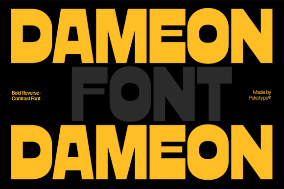 Dameon: A Bold Display Typeface for Web Headers