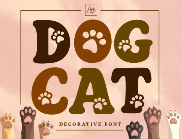 Dog Cat: The Retro Paw Typeface for Viral Pet Content