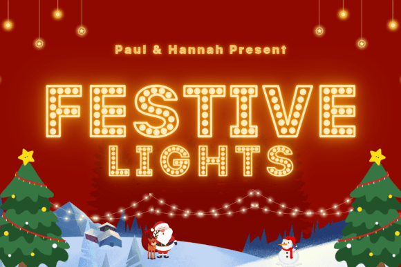 Festive Lights: A Marquee Display Font for Makers