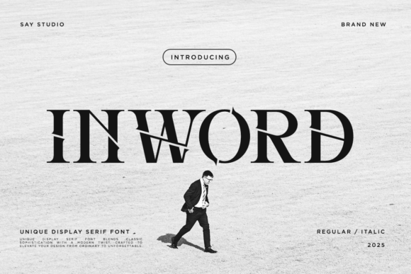 Inword: A Unique Display Serif Font for Elegant Branding