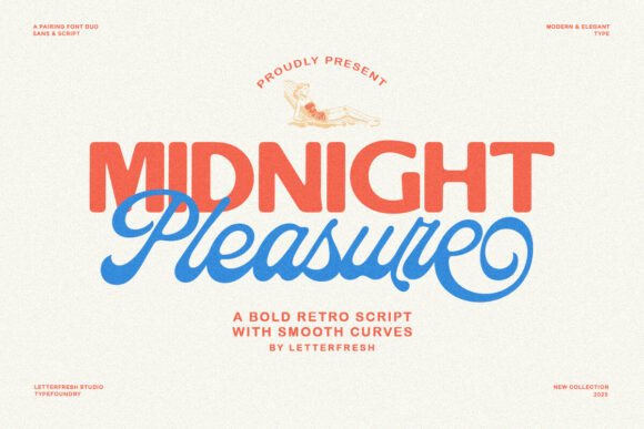 Midnight Pleasure Script: The Retro Typeface for Bold Campaigns