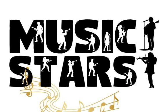 Music Stars Silhouettes Font for Editorial Headlines