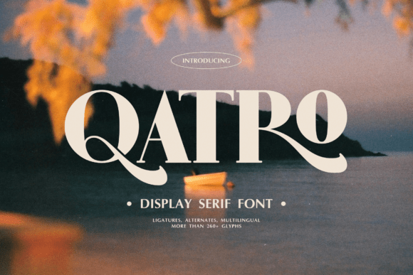 Qatro Font: Bold Serif Typography for Campaigns