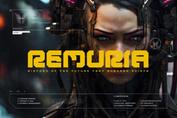 Remuria Typeface: A Bold Display Font for Future Editorial Design