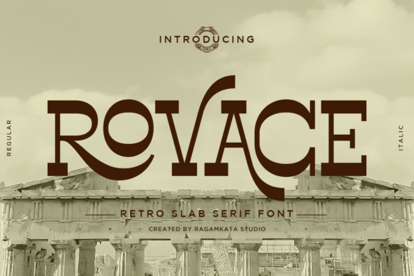 Rovace: A Retro Slab Serif Font for Bold Web Headers