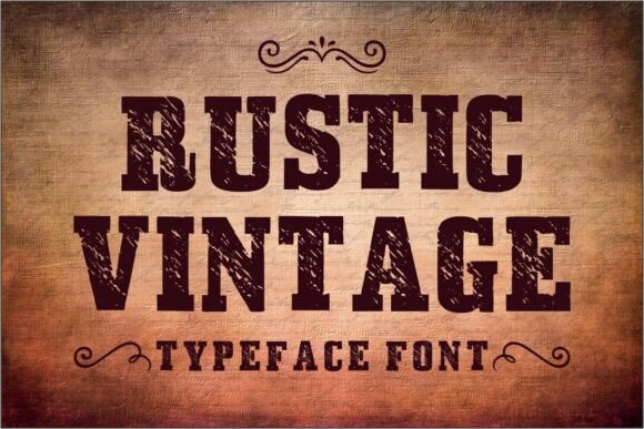 Rustic Vintage: A Bold Slab Serif Font for Authentic Branding