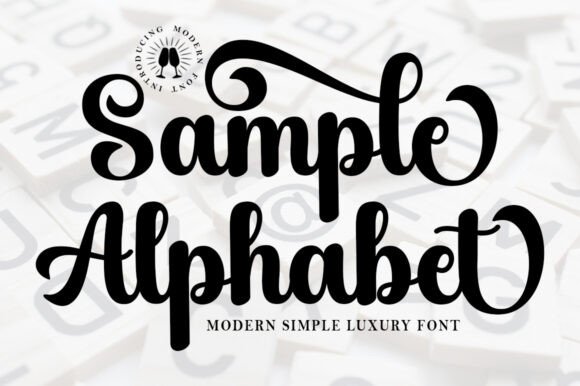 Sample Alphabet: A Bold Script Font for Modern Editorial Design