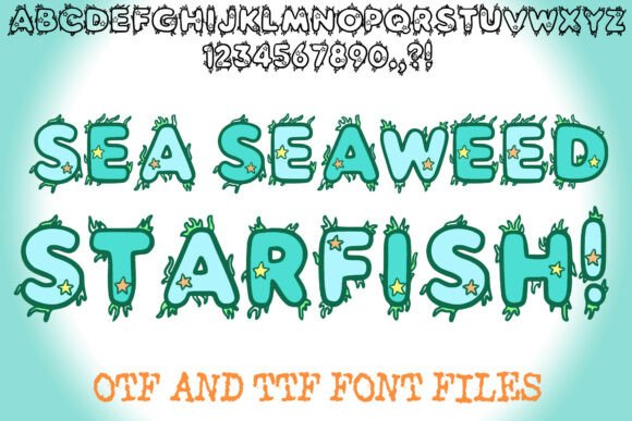 Sea Seaweed Starfish: A Bubble Display Font for Web Headers