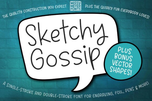 Sketchy Gossip: A Playful Script Handwritten Font for Makers