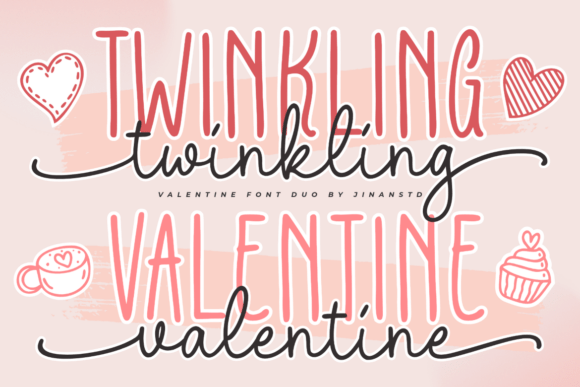 Twinkling Valentine Duo Font for Romantic Branding